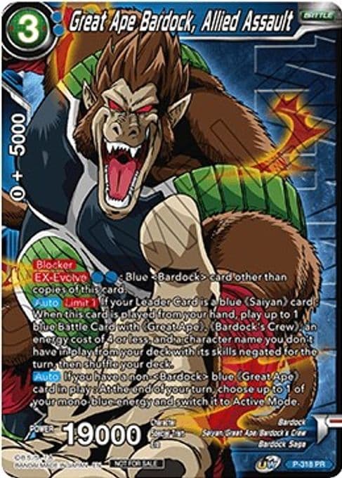 Great Ape Bardock, Allied Assault (Winner Stamped)