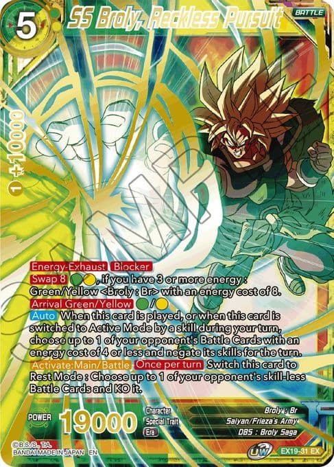 SS Broly, Reckless Pursuit
