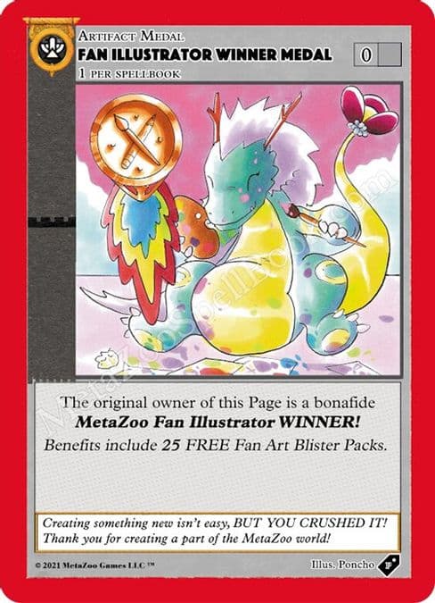 Fan Illustrator Winner Medal