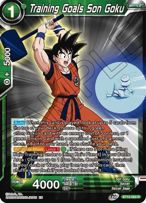 Training Goals Son Goku