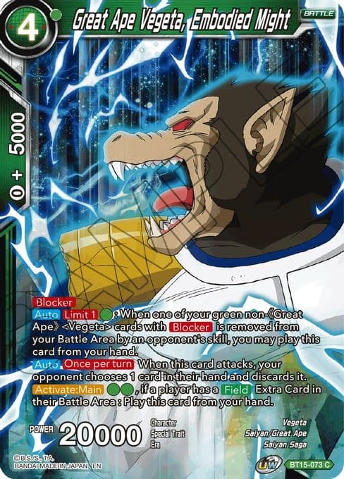 Great Ape Vegeta, Embodied Might