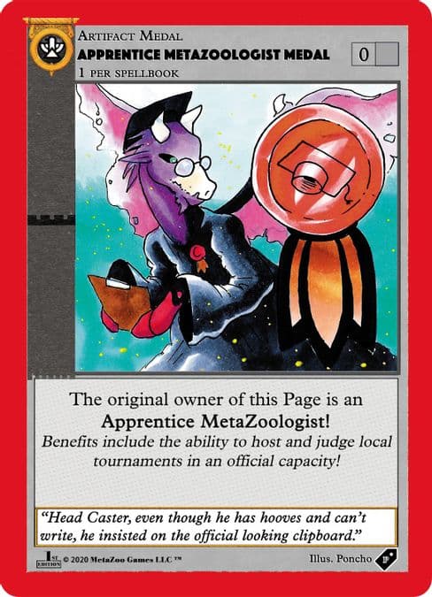 Apprentice Metazoologist Medal