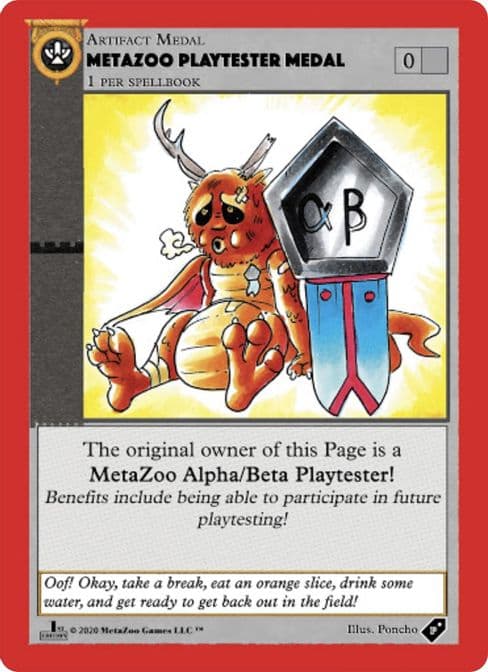 Metazoo Playtester Medal