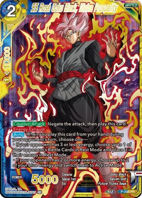 SS Rose Goku Black, Divine Prosperity (Gold Stamped)
