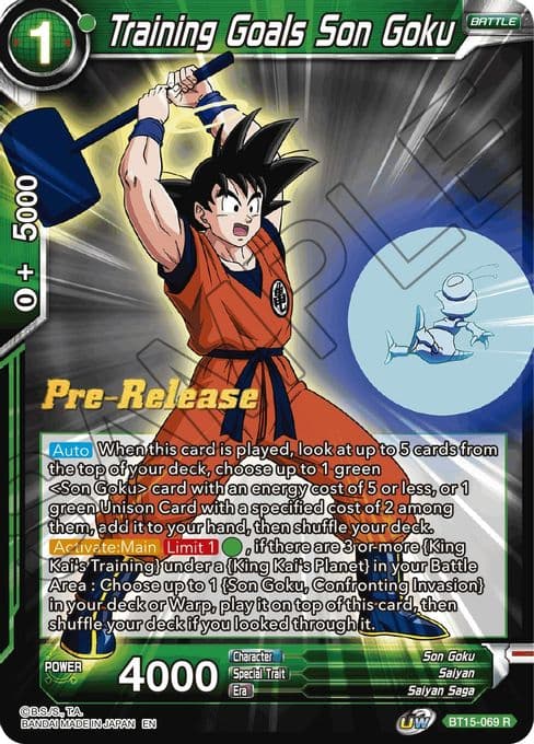 Training Goals Son Goku