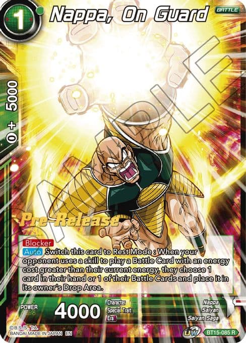 Nappa, on Guard