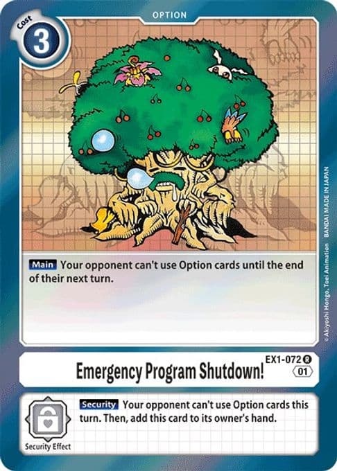 Emergency Program Shutdown!