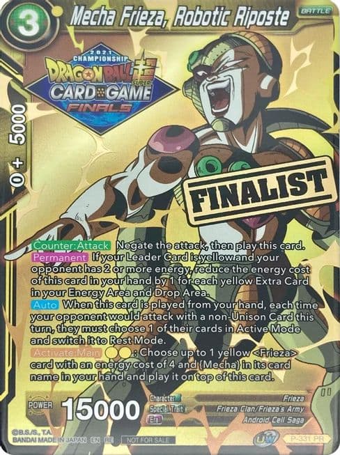 Mecha Frieza, Robotic Riposte (Championship 2021 Vault Set) (Finalist Gold Stamped)