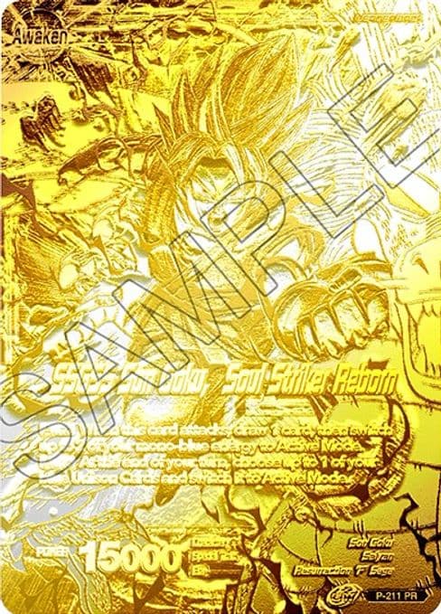 Super Saiyan God Son Goku // SSGSS Son Goku, Soul Striker Reborn (2021 World Championship) (Metal Gold Foil)