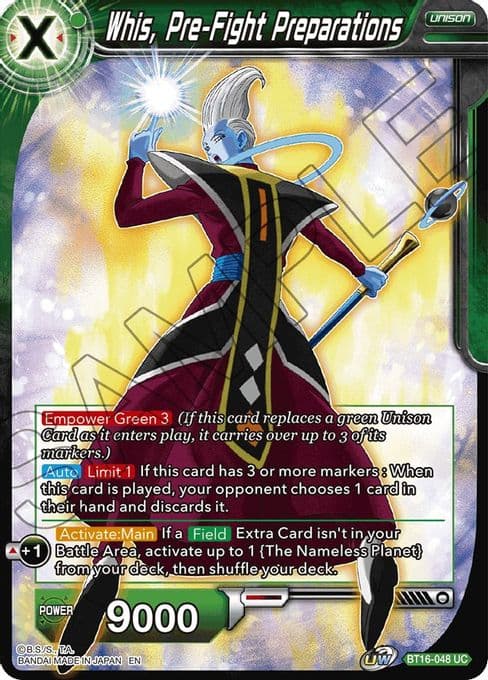 Whis, Pre-Fight Preparations