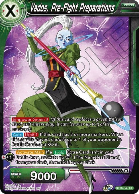 Vados, Pre-Fight Preparations