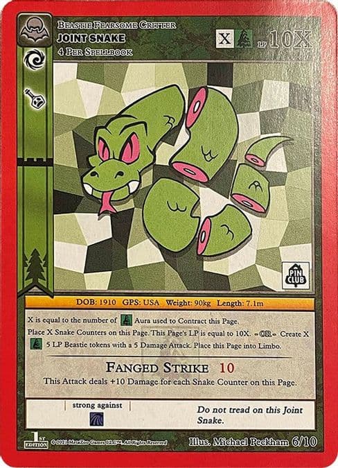 Joint Snake (Pin Club Cryptid Nation Mystery Collection)
