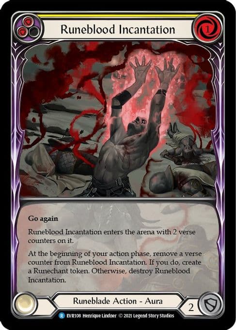 Runeblood Incantation (Yellow) (Extended Art)