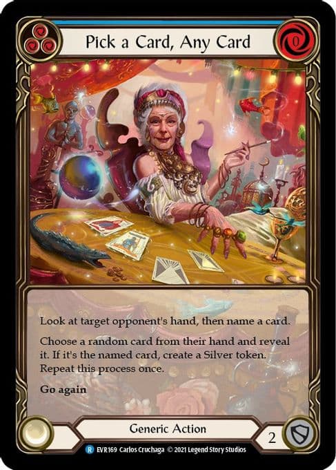 Pick a Card, Any Card (Blue) (Extended Art)