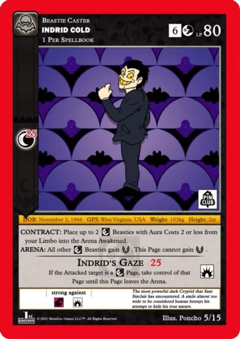 Indrid Cold (Pin Club Nightfall Mystery Collection 1st Edition)