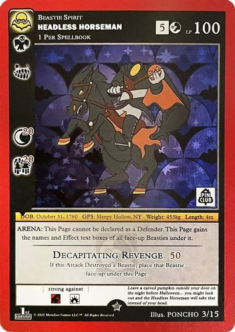 Headless Horseman (Pin Club Nightfall Mystery Collection 1st Edition)