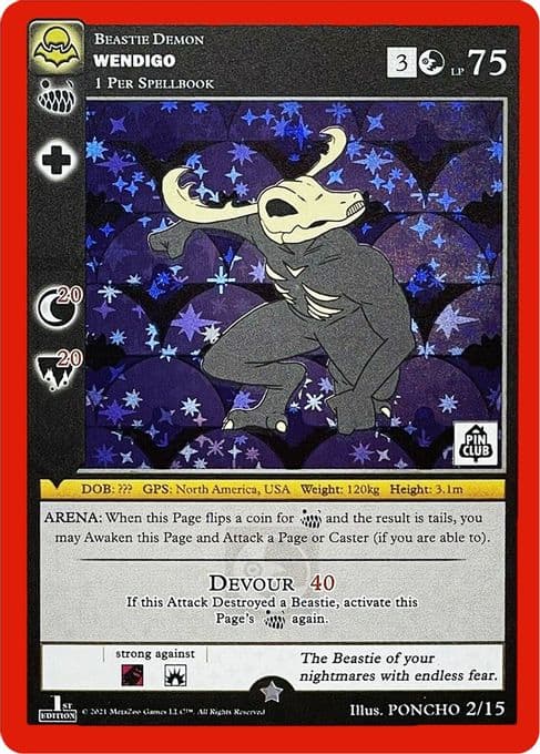 Wendigo (Pin Club Nightfall Mystery Collection 1st Edition)