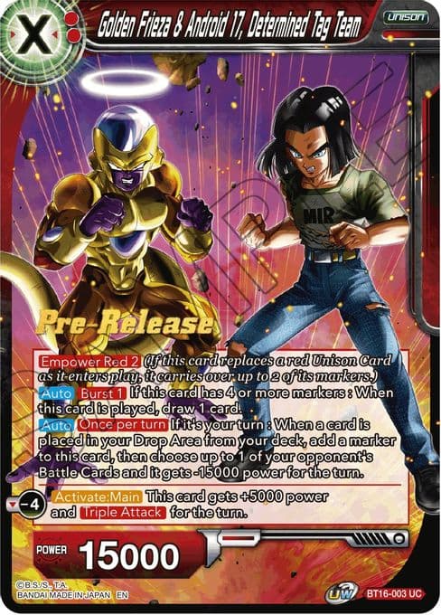Golden Frieza & Android 17, Determined Tag Team