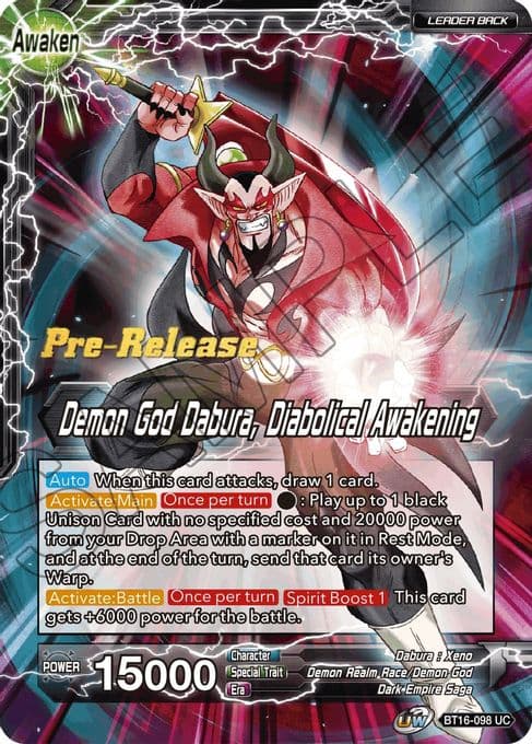 Dabura // Demon God Dabura, Diabolical Awakening