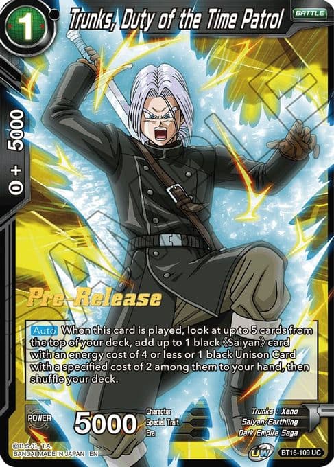 Trunks, Duty of the Time Patrol