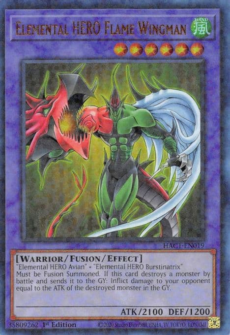 Elemental HERO Flame Wingman (Duel Terminal)