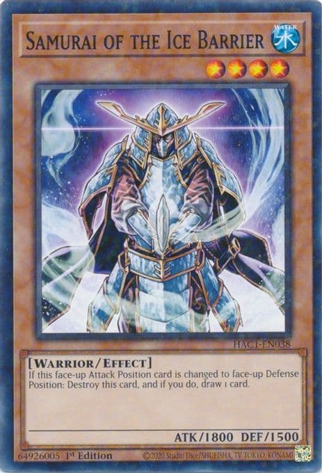 Samurai of the Ice Barrier (Duel Terminal)