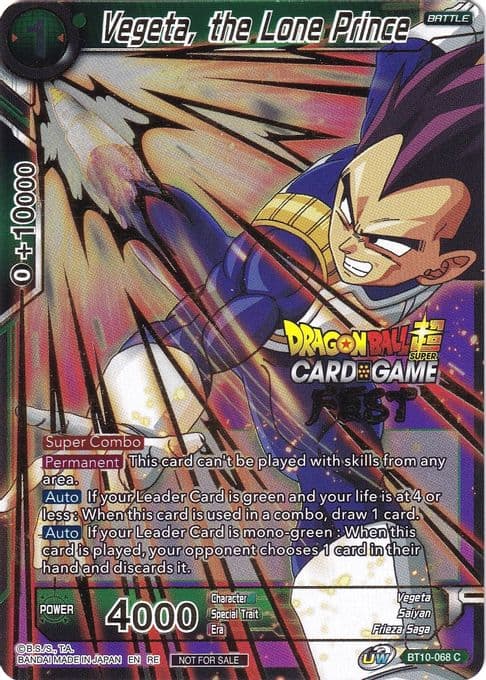 Vegeta, the Lone Prince (Card Game Fest 2022)