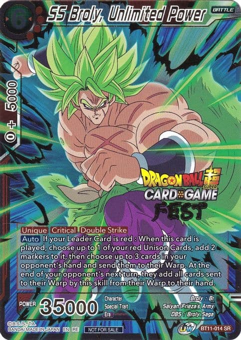 SS Broly, Unlimited Power (Card Game Fest 2022)