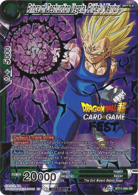 Prince of Destruction Vegeta, Prideful Warrior (Card Game Fest 2022)