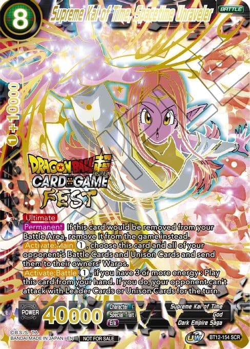 Supreme Kai of Time, Spacetime Unraveler (Card Game Fest 2022) (Winner-Stamped)