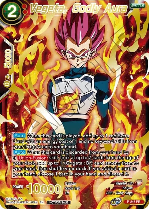 Vegeta, Godly Aura (Alternate Art)
