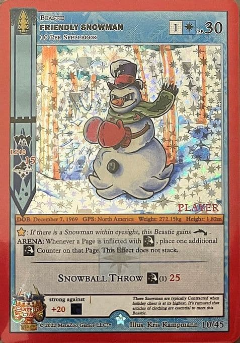 Friendly Snowman (Player Stamped)