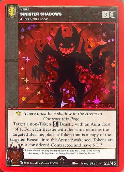 Sinister Shadows (Staff Stamped)