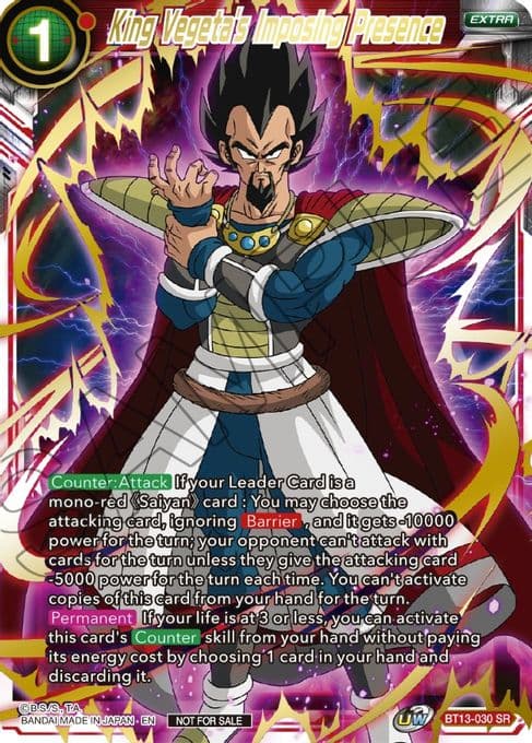 King Vegeta's Imposing Presence (Top 4)