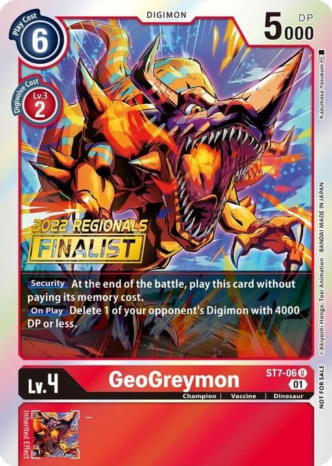 GeoGreymon (2022 Championship Offline Regional) [Online Finalist]