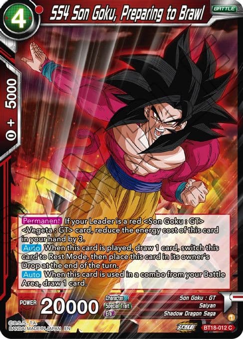 SS4 Son Goku, Preparing to Brawl
