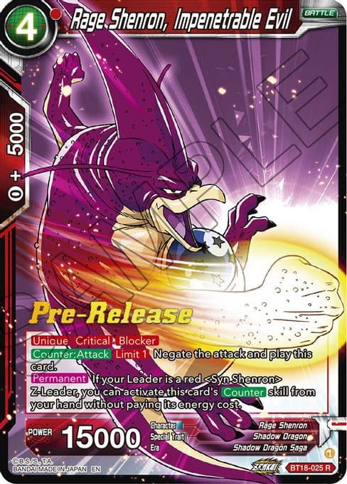 Rage Shenron, Impenetrable Evil
