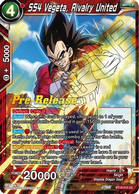 SS4 Vegeta, Rivalry United