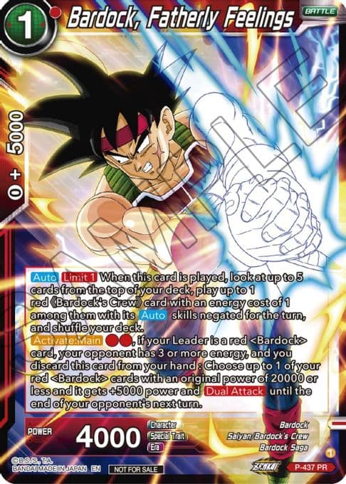 Bardock, Fatherly Feelings (Zenkai Series Tournament Pack Vol.2)