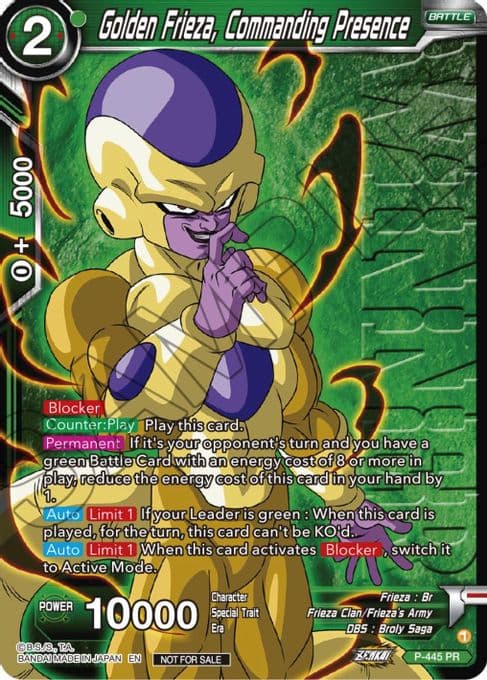 Golden Frieza, Commanding Presence (Winner)