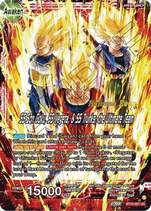 Son Goku & Vegeta & Trunks // SS Son Goku, SS Vegeta, & SS Trunks, the Ultimate Team (Fighter's Ambition Holiday Pack)