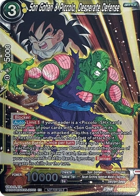 Son Gohan & Piccolo, Desperate Defense (Zenkai Series Pack Vol.1)