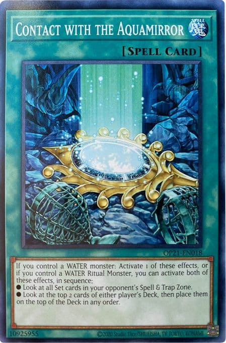 Contact with the Aquamirror