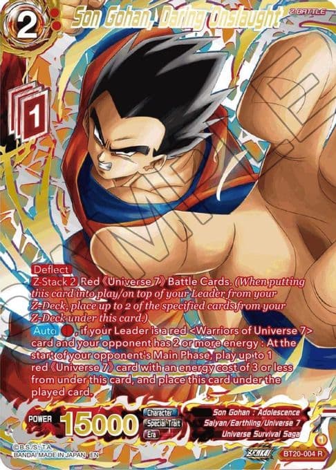 Son Gohan, Daring Onslaught (Gold-Stamped)