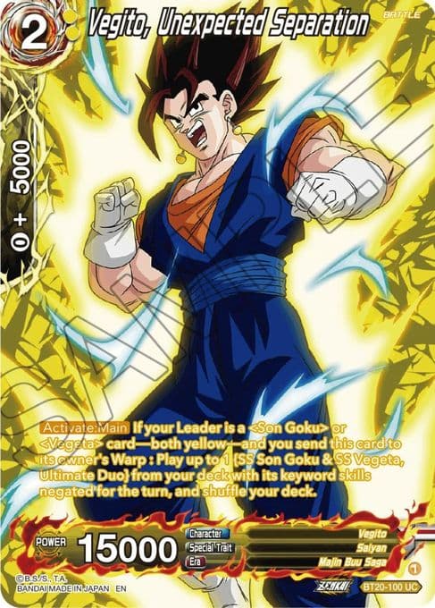 Vegito, Unexpected Separation (Silver Foil)