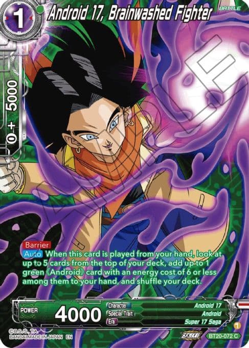 Android 17, Brainwashed Fighter (Silver Foil)