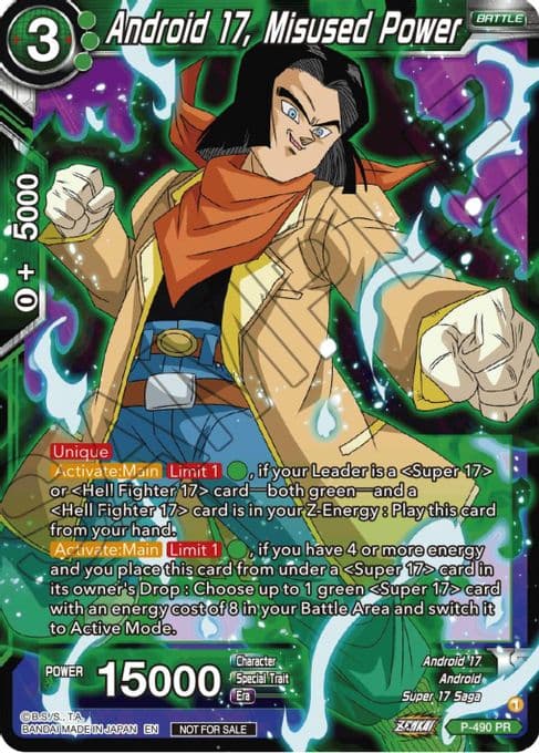 Android 17, Misused Power (Zenkai Series Tournament Pack Vol.3)