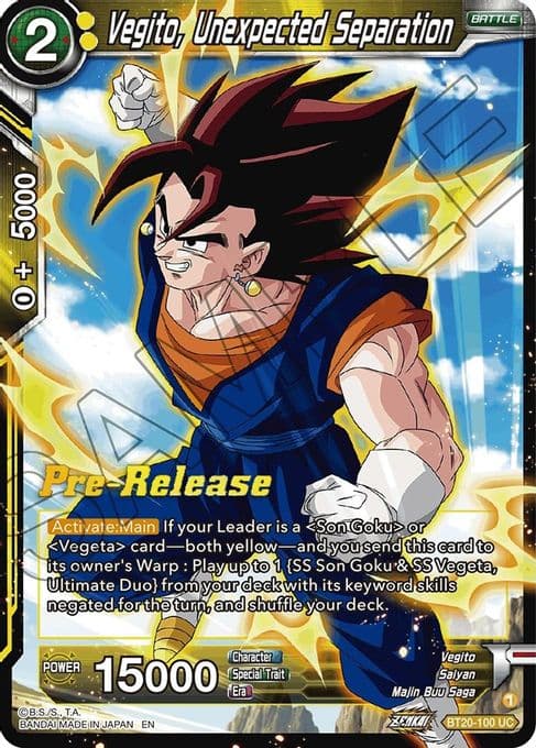 Vegito, Unexpected Separation