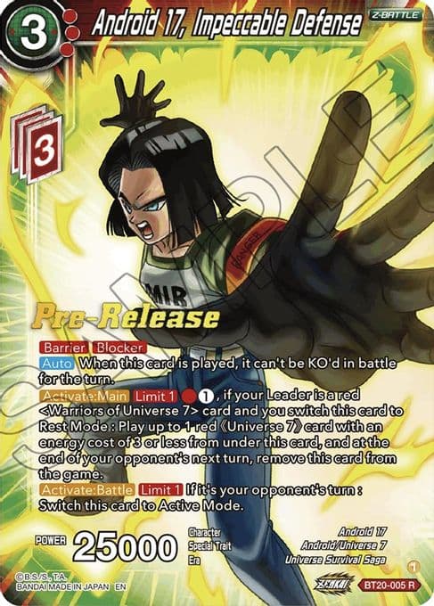 Android 17, Impeccable Defense