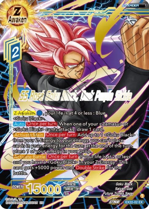 SS Rose Goku Black, Dark Purple Sickle (Gold Stamped)